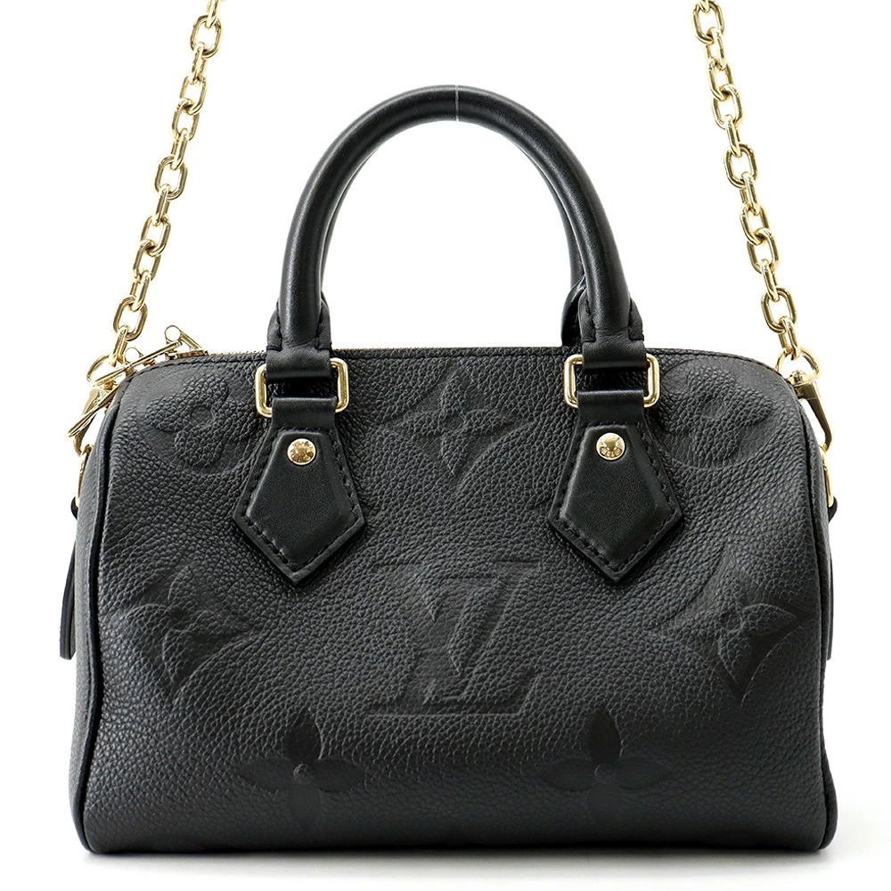 Louis Vuitton Monogram Empreinte Speedy Bandouliere Handbag Black Bag